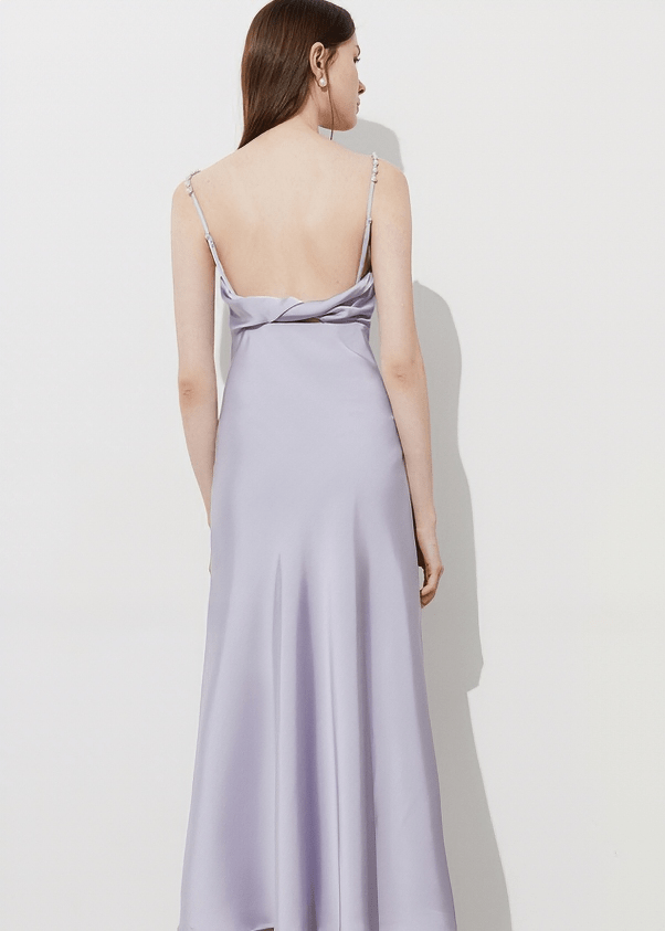 SILK DRAPE CAMISOLE DRESS - Vera Lumina