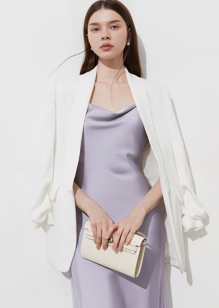 SILK DRAPE CAMISOLE DRESS - Vera Lumina