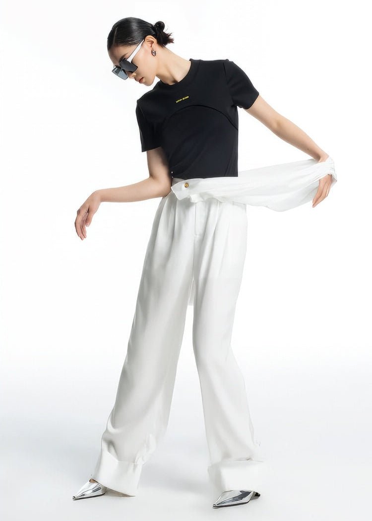 single wide leg loose pants - Vera Lumina