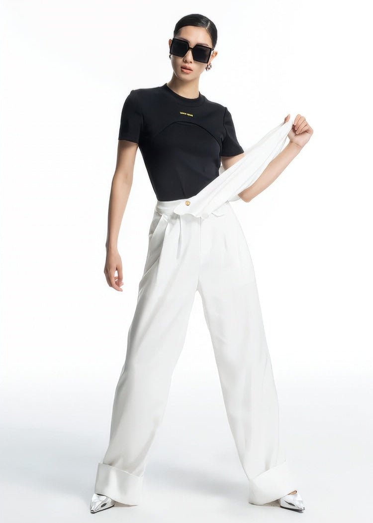 single wide leg loose pants - Vera Lumina