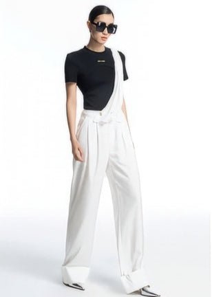 single wide leg loose pants - Vera Lumina