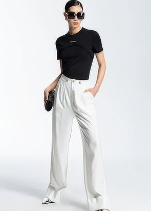 single wide leg loose pants - Vera Lumina