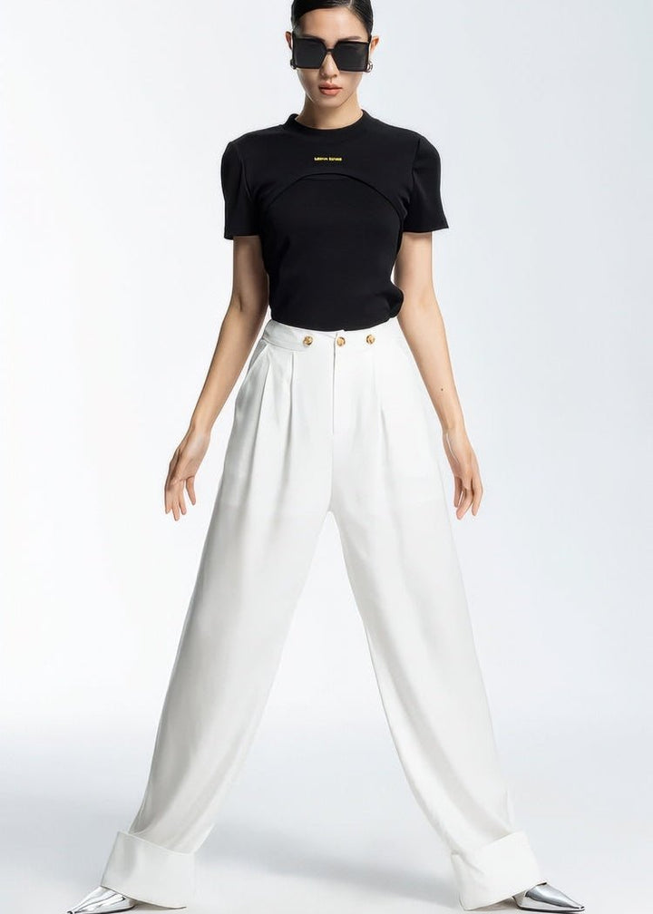 single wide leg loose pants - Vera Lumina