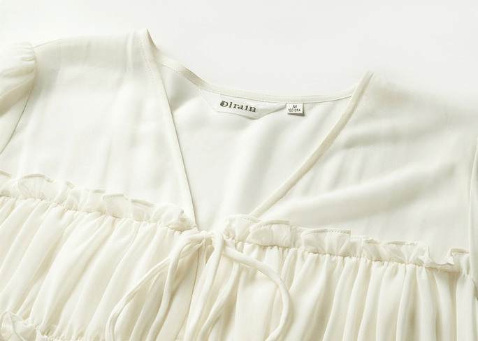 SMOCKED BODICE BALLOON SLEEVE BLOUSE - Vera Lumina