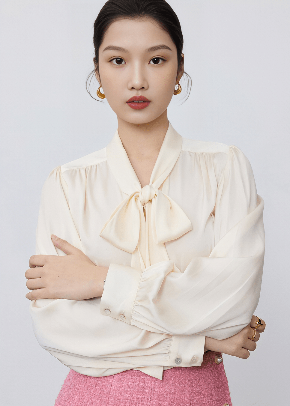 SOVEREIGN RIBBON BLOUSE - Vera Lumina