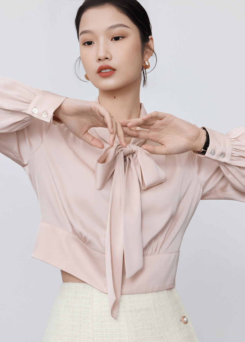 SOVEREIGN RIBBON BLOUSE - Vera Lumina
