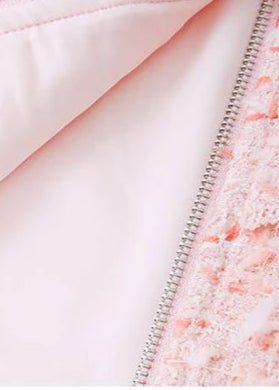 spliced pastel tweed short jacket - Vera Lumina