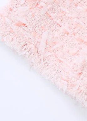 spliced pastel tweed short jacket - Vera Lumina