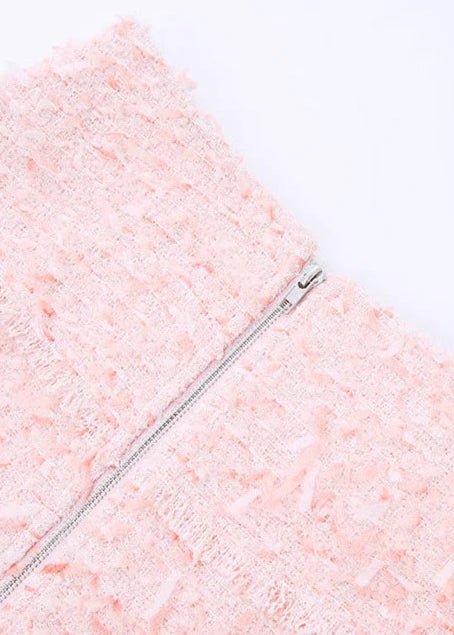 spliced pastel tweed short jacket - Vera Lumina