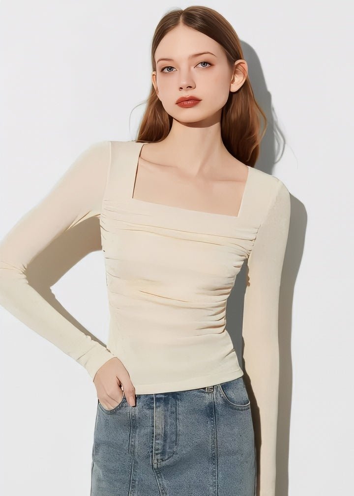 Square Neck Velvet Top - Vera Lumina