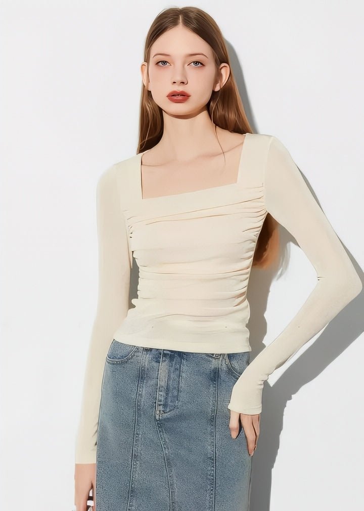 Square Neck Velvet Top - Vera Lumina