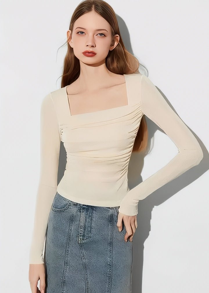 Square Neck Velvet Top - Vera Lumina