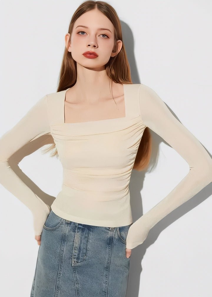 Square Neck Velvet Top - Vera Lumina