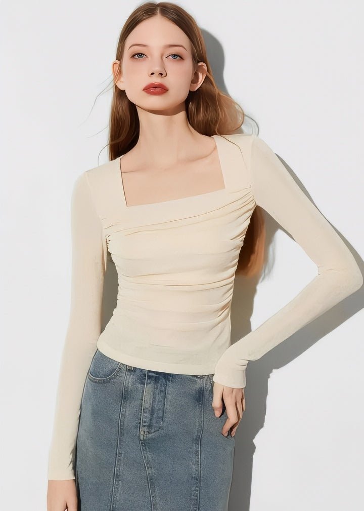Square Neck Velvet Top - Vera Lumina