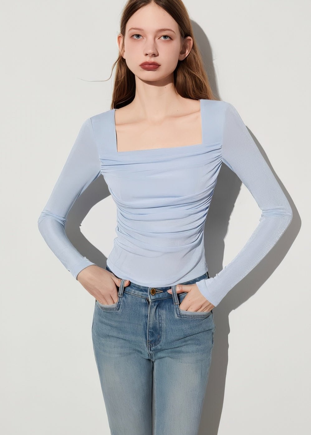 Square Neck Velvet Top - Vera Lumina