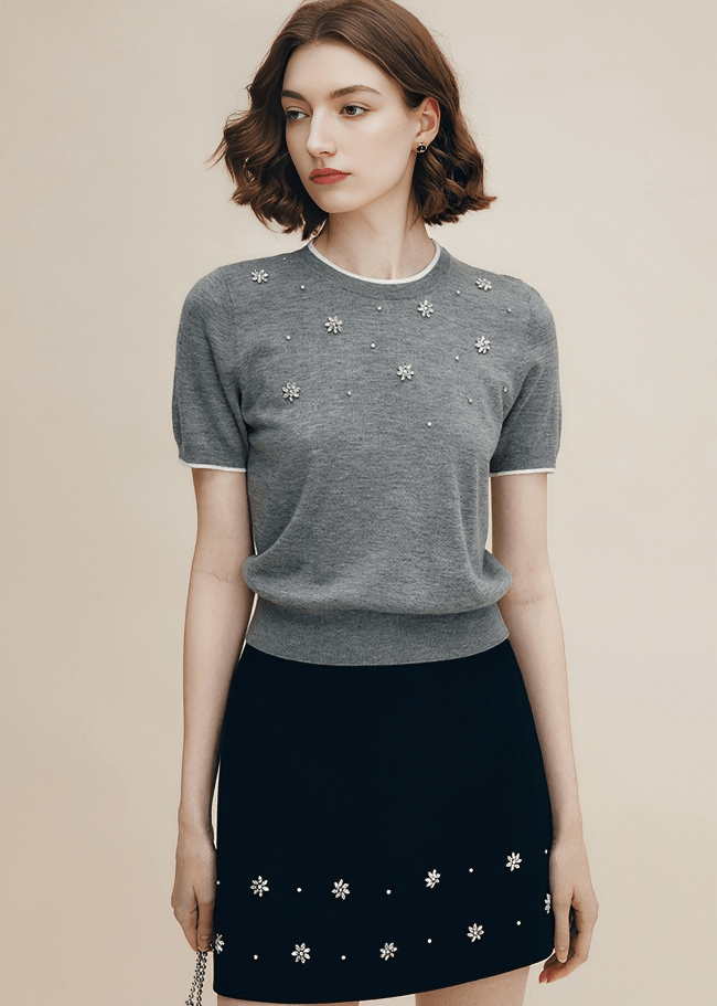 STELLAR BLOSSOM KNIT TOP - Vera Lumina
