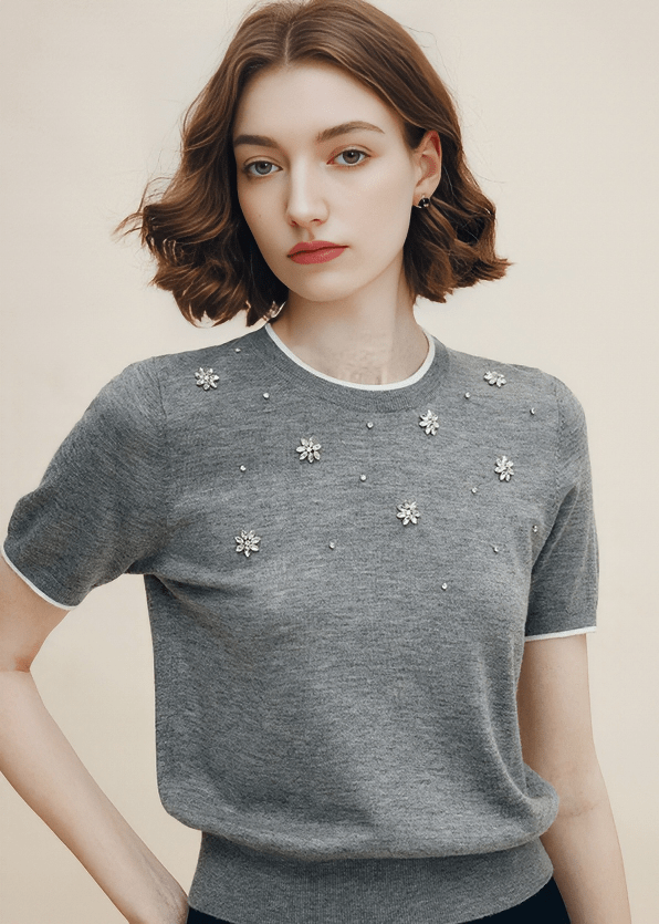 STELLAR BLOSSOM KNIT TOP - Vera Lumina