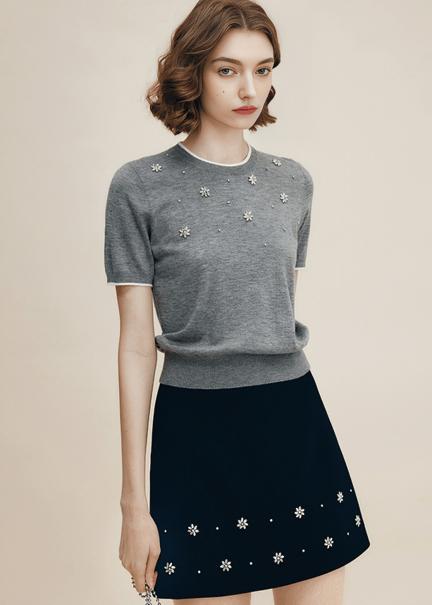 STELLAR BLOSSOM KNIT TOP - Vera Lumina