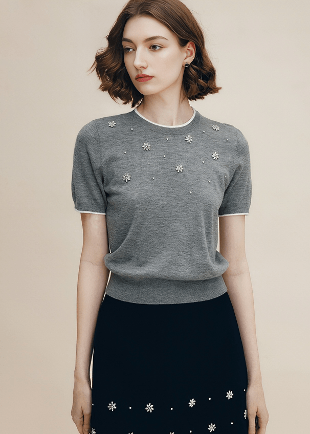 STELLAR BLOSSOM KNIT TOP - Vera Lumina