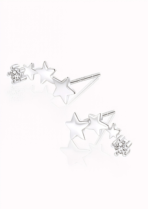 STELLAR CLIMBER PIERCED EARRINGS - Vera Lumina