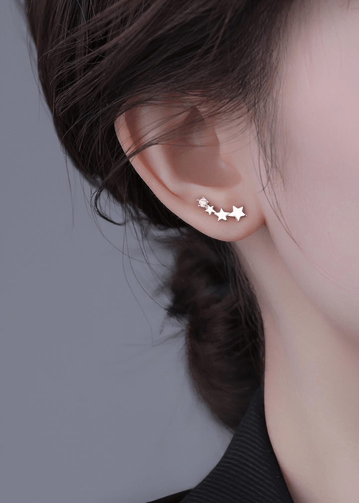 STELLAR CLIMBER PIERCED EARRINGS - Vera Lumina