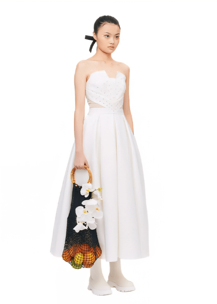 strapless midi dress - Vera Lumina