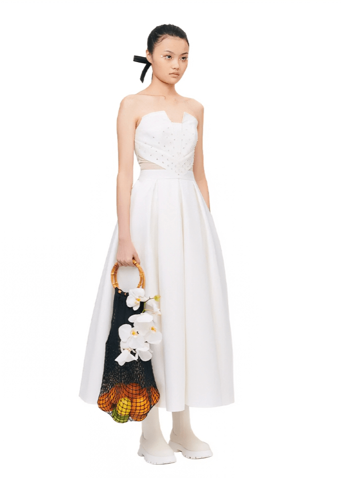 strapless midi dress - Vera Lumina