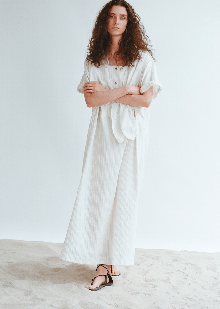 STRIPED TIE - FRONT DRESS - Vera Lumina