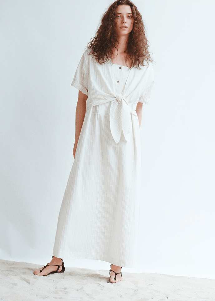STRIPED TIE - FRONT DRESS - Vera Lumina