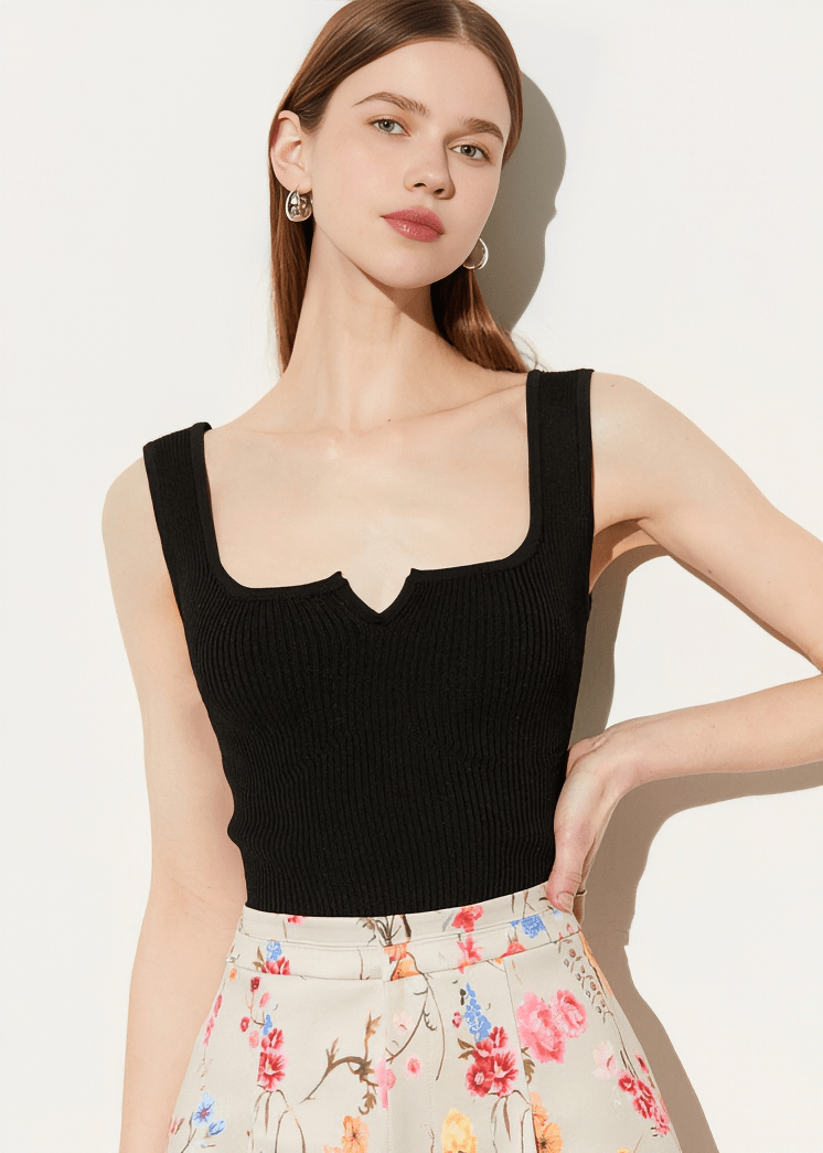 SWEETHEART RIBBED TANK TOP - Vera Lumina