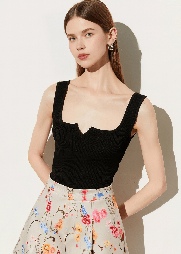 SWEETHEART RIBBED TANK TOP - Vera Lumina
