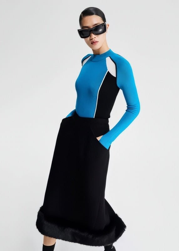THREE - DIMENSIONAL SILHOUETTE PANELLED SKIRT - Vera Lumina