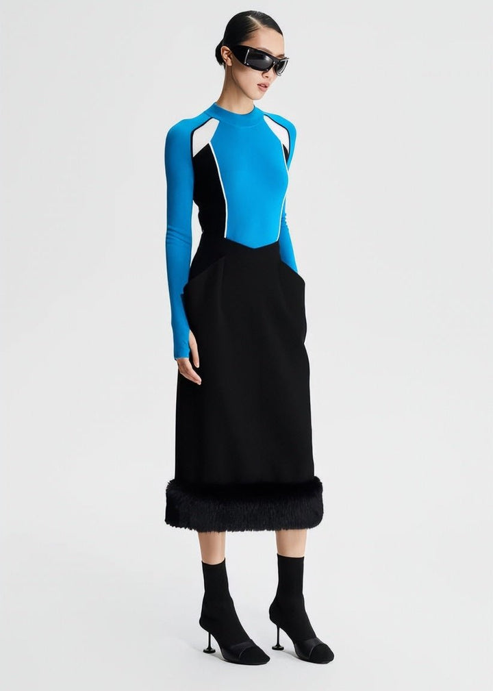THREE - DIMENSIONAL SILHOUETTE PANELLED SKIRT - Vera Lumina