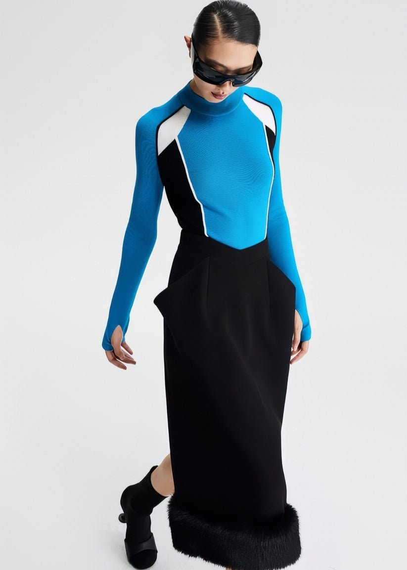 THREE - DIMENSIONAL SILHOUETTE PANELLED SKIRT - Vera Lumina