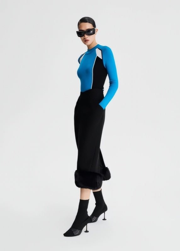 THREE - DIMENSIONAL SILHOUETTE PANELLED SKIRT - Vera Lumina