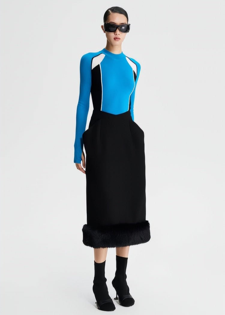 THREE - DIMENSIONAL SILHOUETTE PANELLED SKIRT - Vera Lumina
