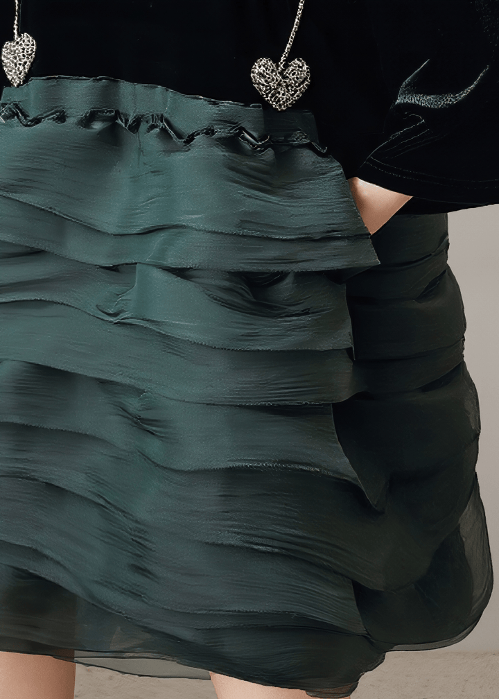 TIERED RUFFLE CONTRAST DRESS - Vera Lumina