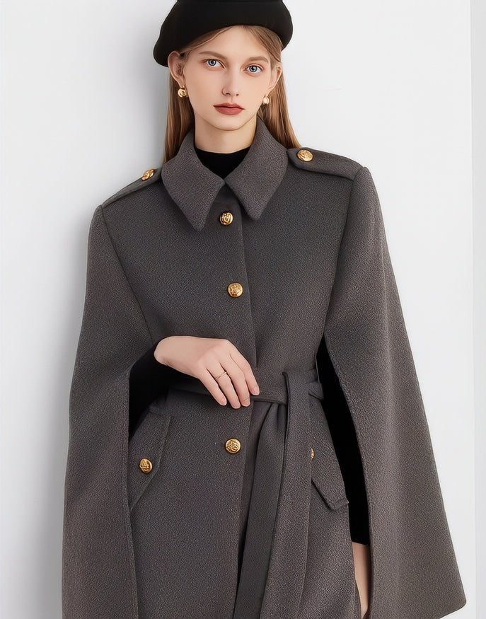 Trad Cape Flare Coat - Vera Lumina