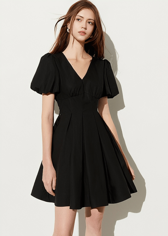 TULIP PUFF SLEEVE DRESS - Vera Lumina