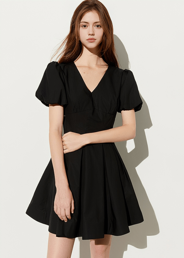 TULIP PUFF SLEEVE DRESS - Vera Lumina