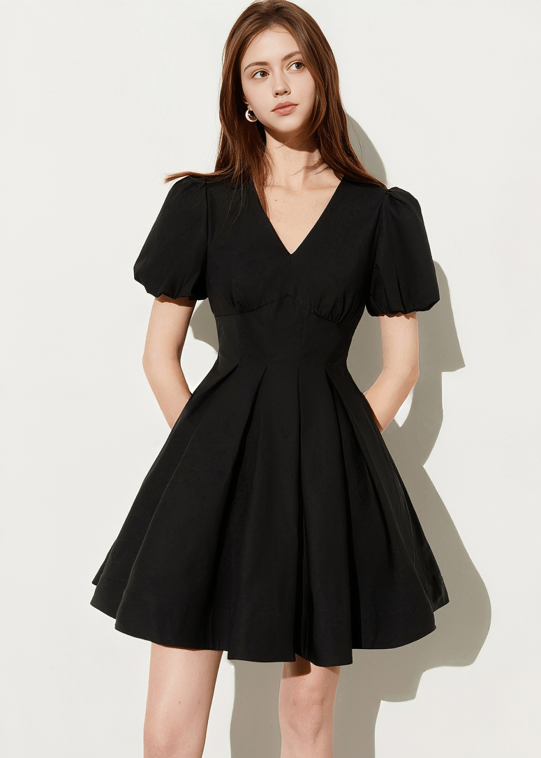 TULIP PUFF SLEEVE DRESS - Vera Lumina