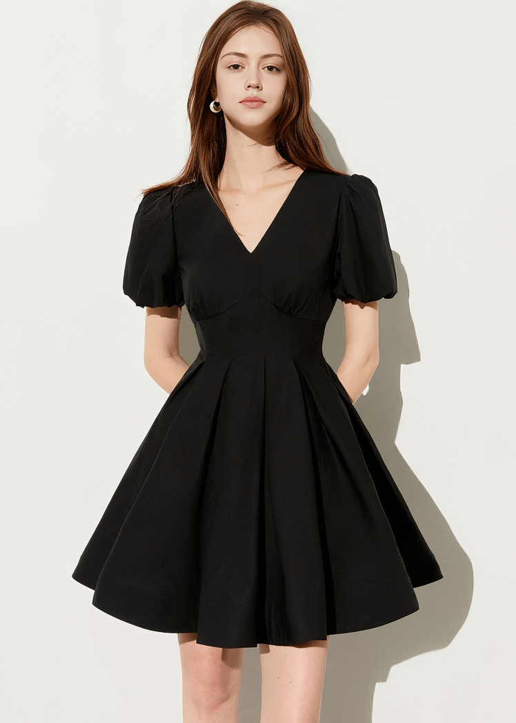 TULIP PUFF SLEEVE DRESS - Vera Lumina