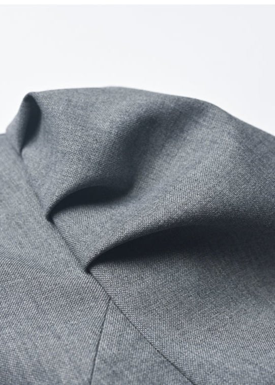 turtledove gray wool top skirt - Vera Lumina