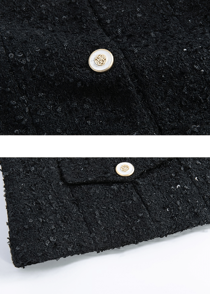 TWEED BOUCLE DOUBLE BREASTED JACKET - Vera Lumina