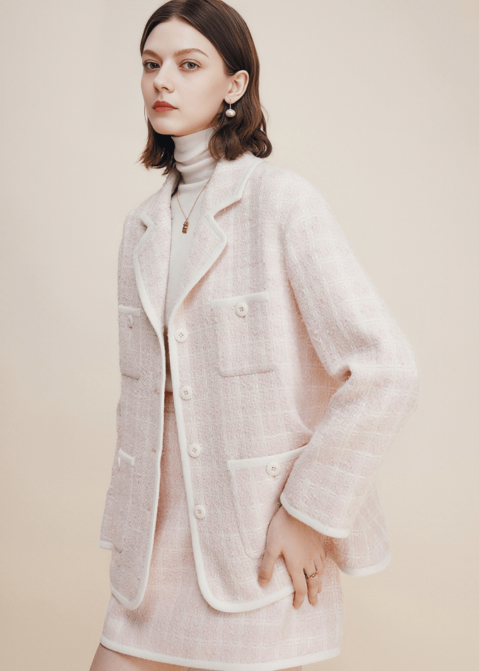 TWEED BOUCLE OVERSIZED BLAZER - Vera Lumina