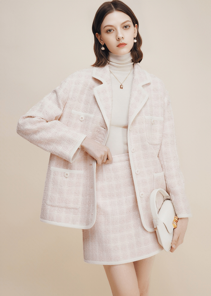 TWEED BOUCLE OVERSIZED BLAZER - Vera Lumina