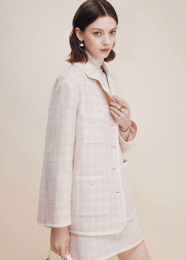 TWEED BOUCLE OVERSIZED BLAZER - Vera Lumina
