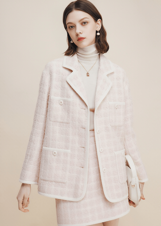 TWEED BOUCLE OVERSIZED BLAZER - Vera Lumina