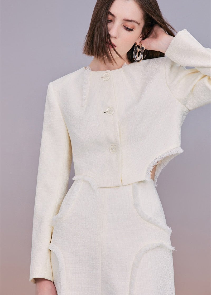 tweed fringed jacket & Skirt - Vera Lumina