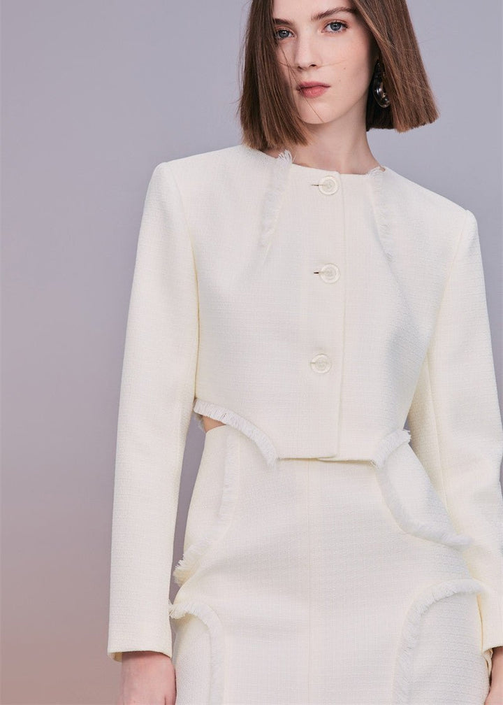 tweed fringed jacket & Skirt - Vera Lumina